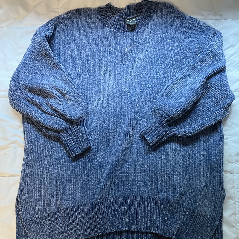 ARULA Blue Crewneck Sweater Classic Knit